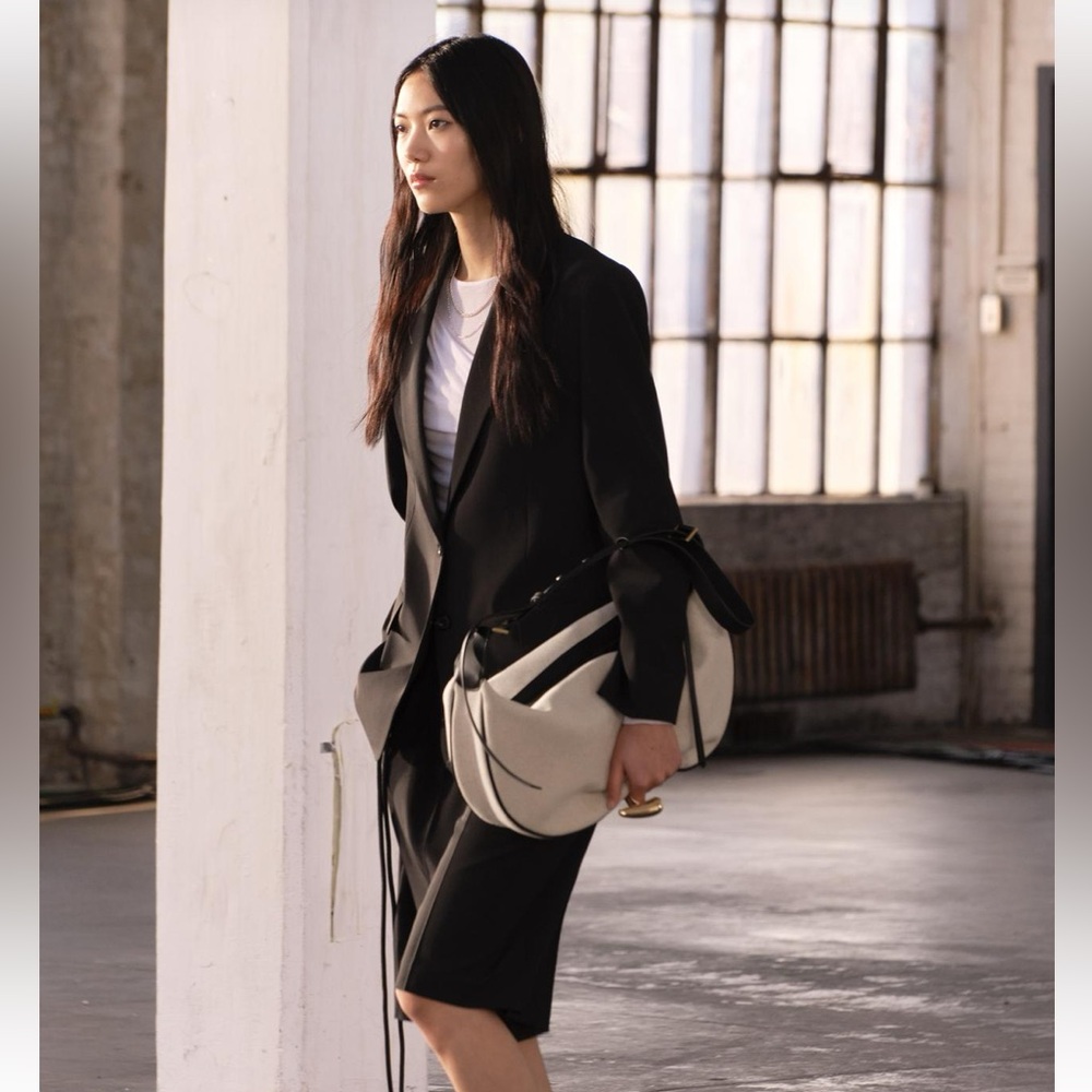 Zara Oversized Wool Blend Jacket Blazer Coat ZW Collection Black size XS NWT - Picture 7 of 16